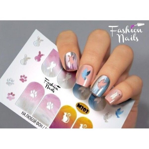 Fashion Nails Nail Wraps metallic m203