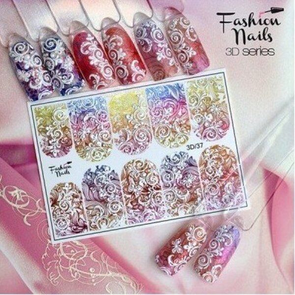 Fashion Nails Nail Wraps 3D 37