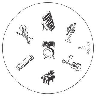 Konad Stamping Schablone m58