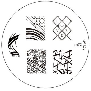 Konad Stamping Schablone m72