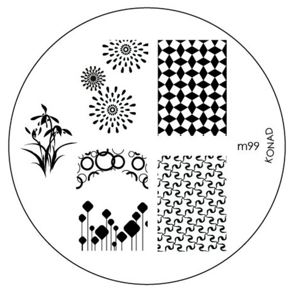 Konad Stamping Schablone m99