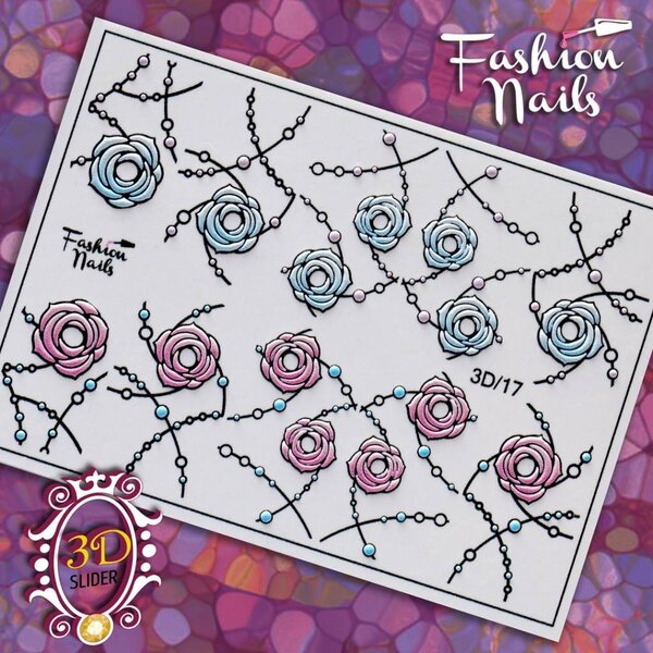 Fashion Nails Nail Wraps 3D 17