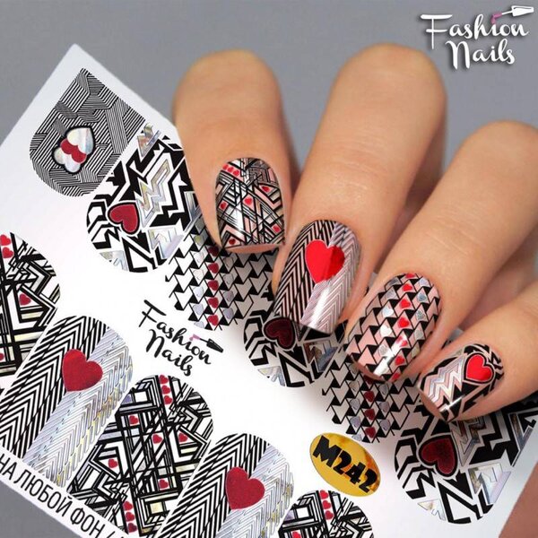 Fashion Nails Nail Wraps metallic m242