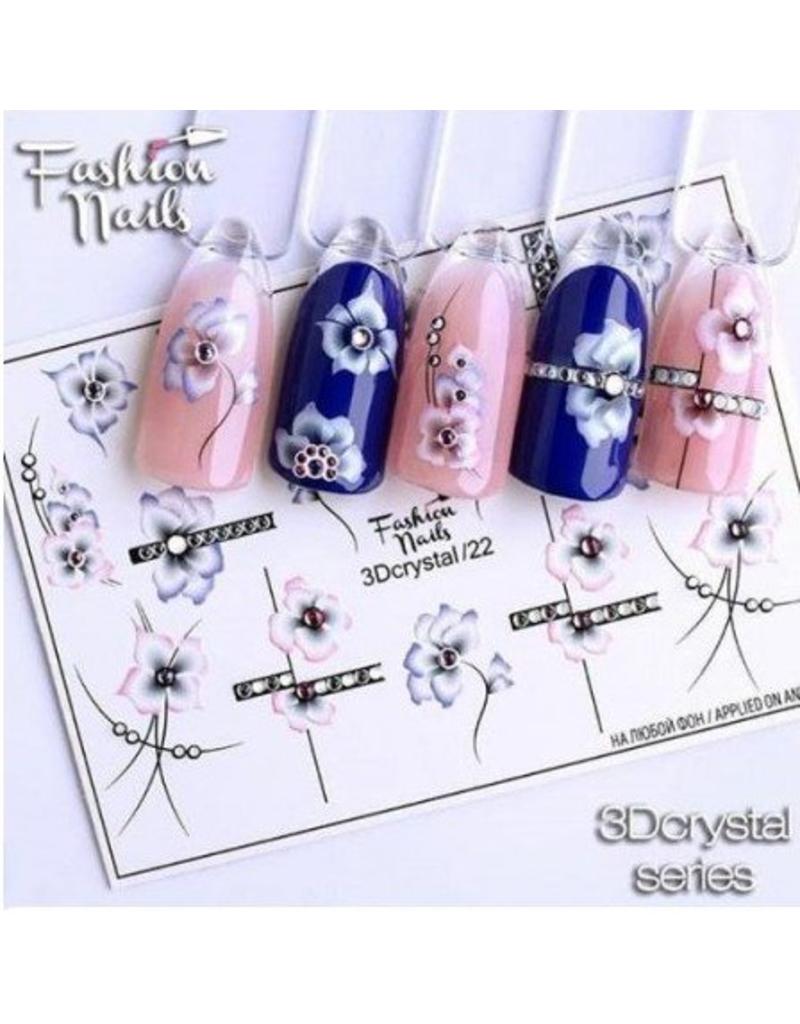 Nail Wraps 3D Crystal 3DC-22