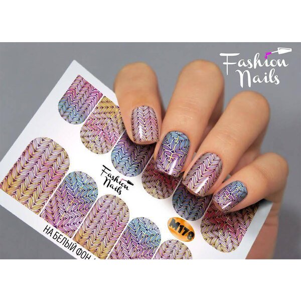 Fashion Nails Nail Wraps metallic m178