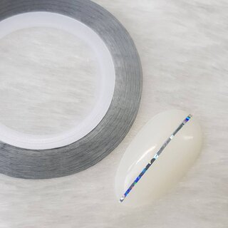 Nailart Zierstreifen Holo Silber