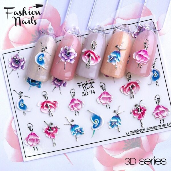 Fashion Nails Nail Wraps 3D 74
