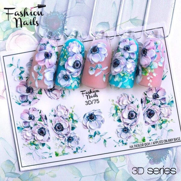 Fashion Nails Nail Wraps 3D 75