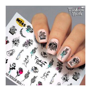 Nail Wraps metallic m245