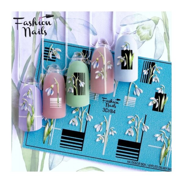 Fashion Nails Nail Wraps 3D 84