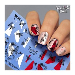 Nail Wraps Weisse Tresse W41