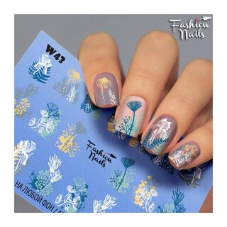 Nail Wraps Weisse Tresse W43