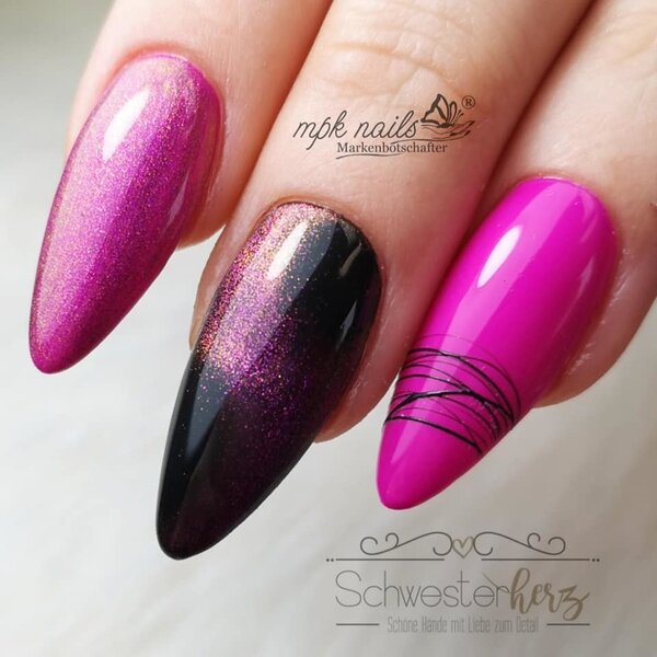 5D Cat Eye Farbgel Enigmatic Pink semi-opak
