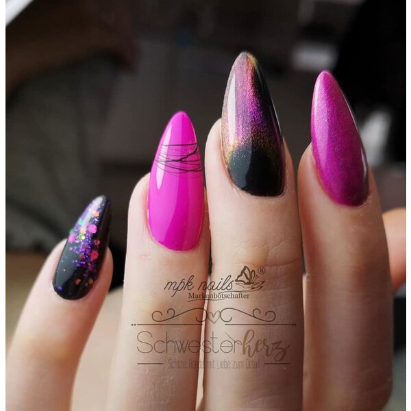 5D Cat Eye Farbgel Enigmatic Pink semi-opak