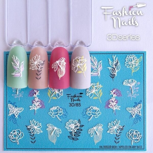Fashion Nails Nail Wraps 3D 85