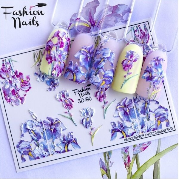Fashion Nails Nail Wraps 3D 90