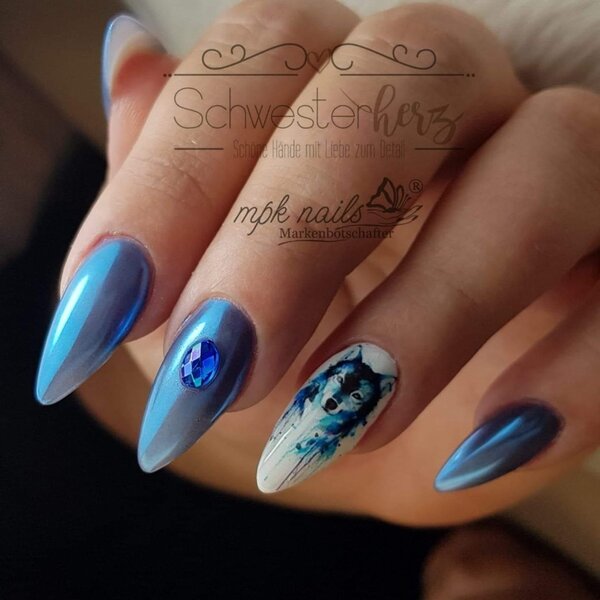 MPK Nails® Finest Chrome Pigment Beautiful Blue