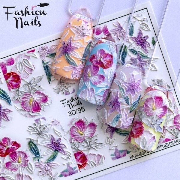 Fashion Nails Nail Wraps 3D 95