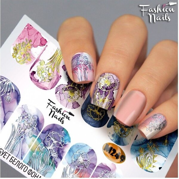 Fashion Nails Nail Wraps metallic m249