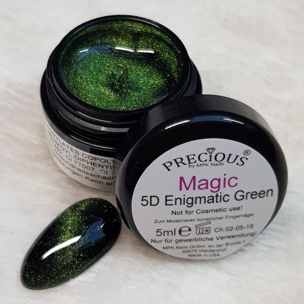 MPK Nails® Magic 5D Cat Eye Farbgel Enigmatic Green semi