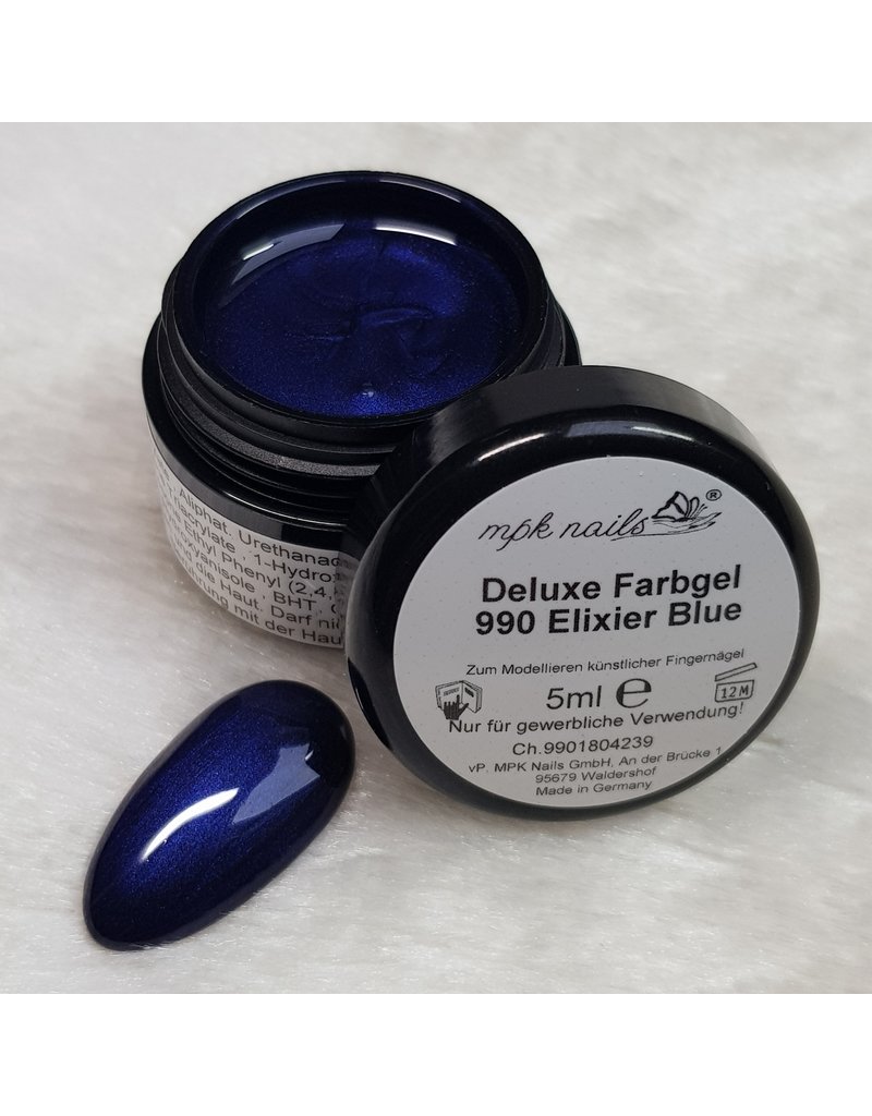 Deluxe Farbgel 990 Metallic Elixier Blue