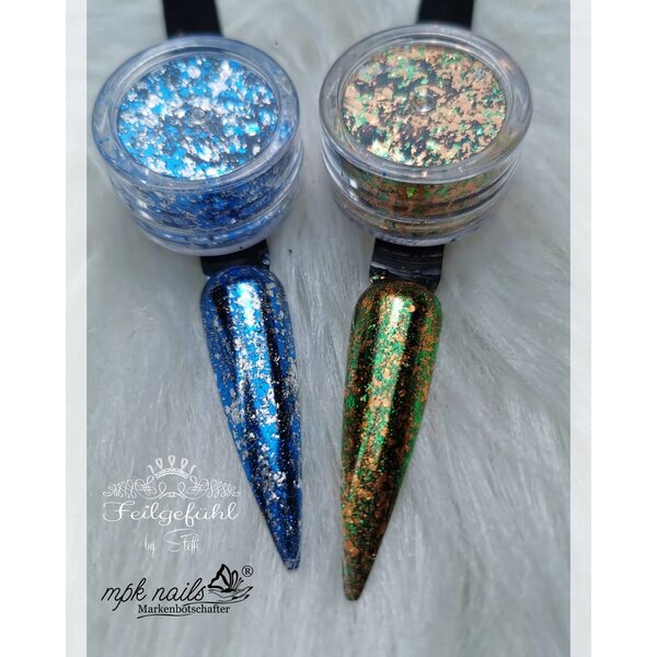 MPK Nails® Chrome Flakes Silver Sea