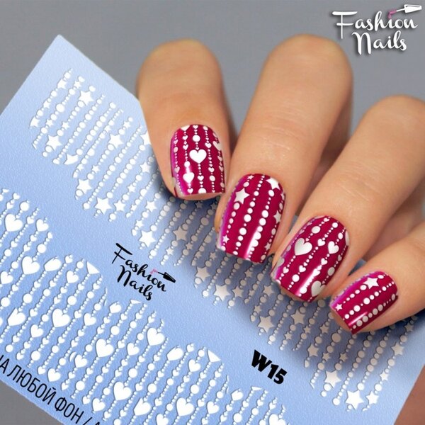 Fashion Nails Nail Wraps Weisse Tresse W15