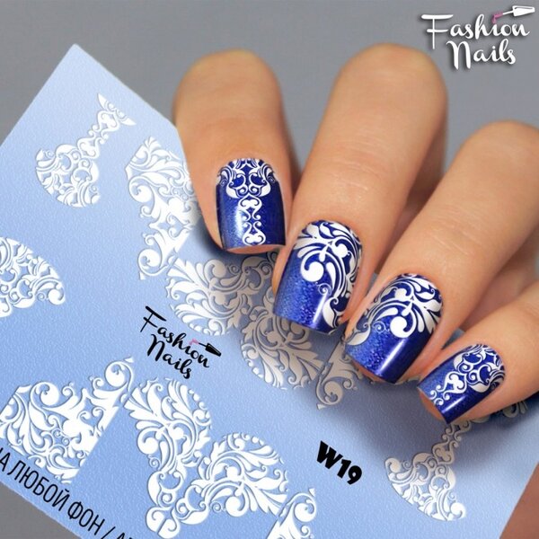 Fashion Nails Nail Wraps Weisse Tresse W19