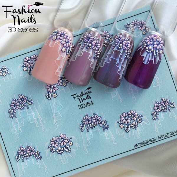Fashion Nails Nail Wraps 3D-54