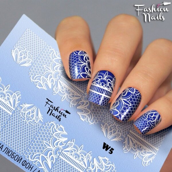 Fashion Nails Nail Wraps Weisse Tresse W5