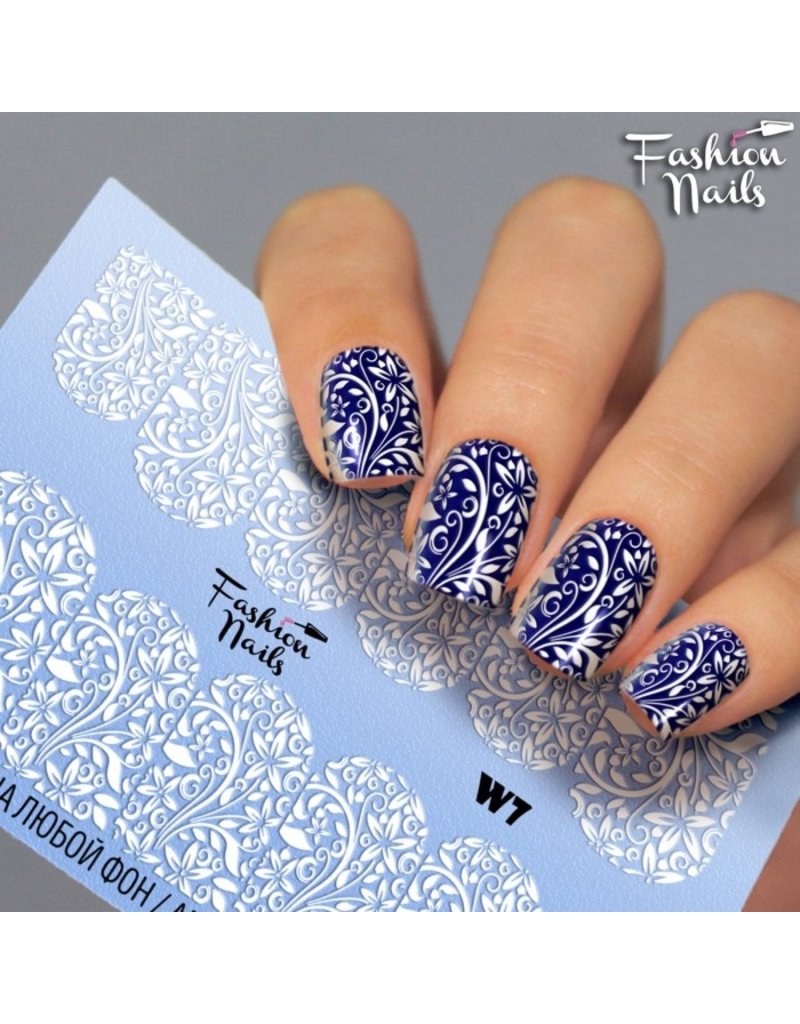 Nail Wraps Weisse Tresse W7