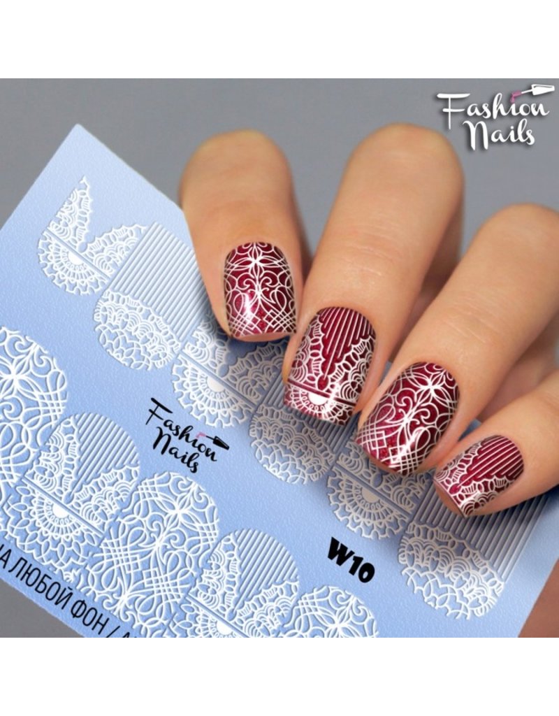 Nail Wraps Weisse Tresse W10