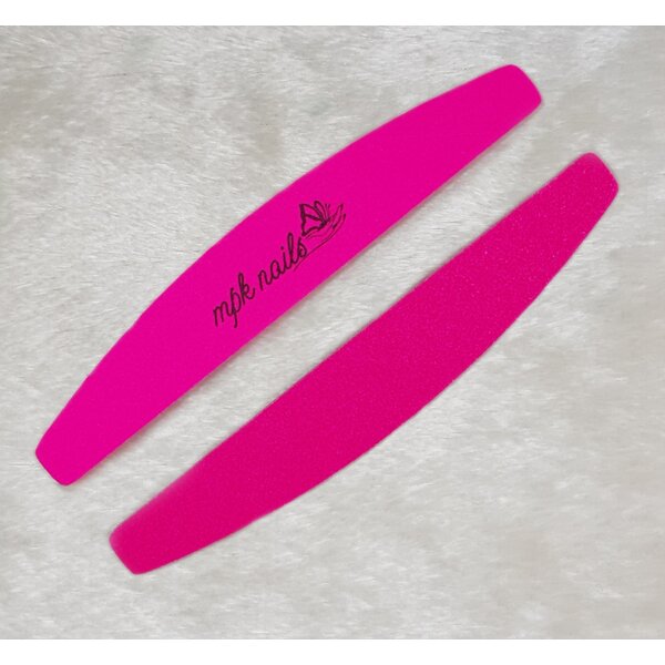 MPK Nails® Nagelfeilen Zebra Halbmond Neon Pink