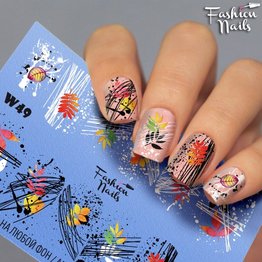 Nail Wraps Weisse Tresse W49