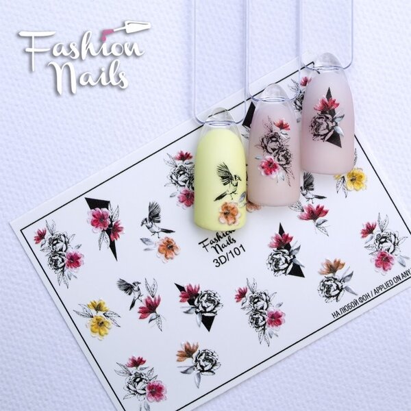 Fashion Nails Nail Wraps 3D 101