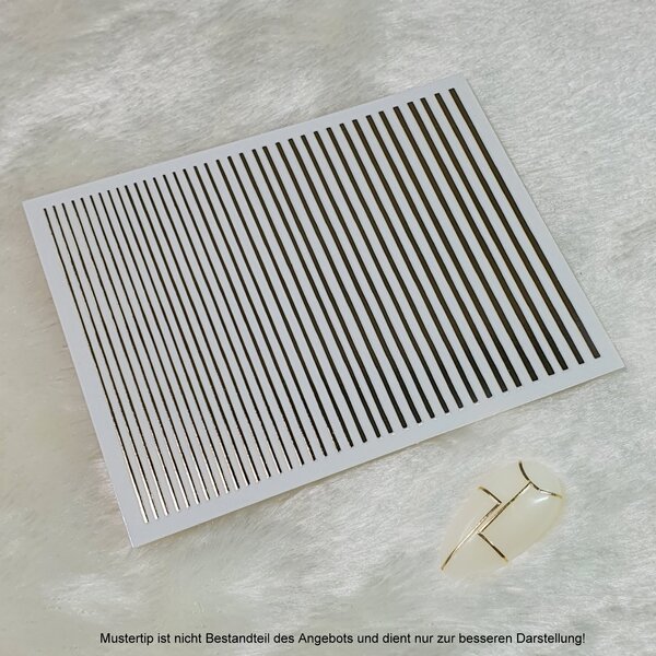 Metallic Nail Sticker Stripes gold