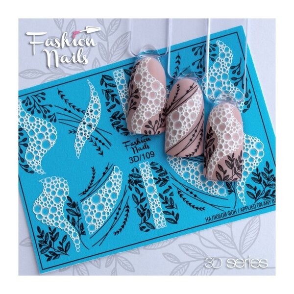 Fashion Nails Nail Wraps 3D 109