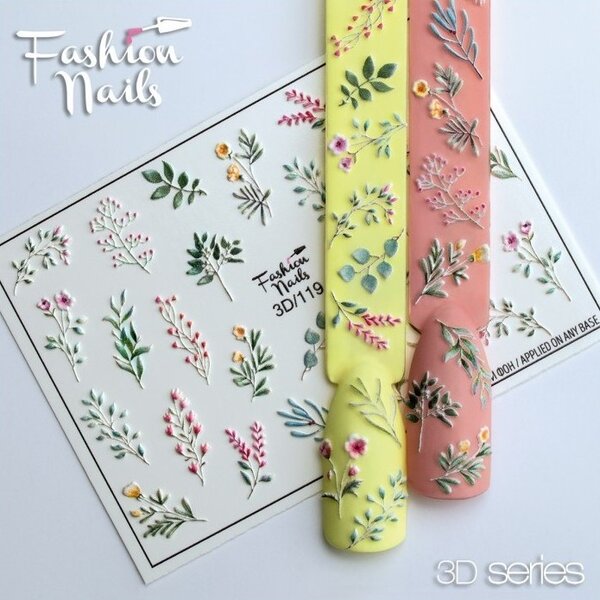 Fashion Nails Nail Wraps 3D  119