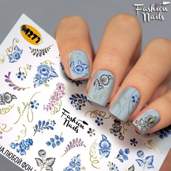 Fashion Nails Nail Wraps metallic m277