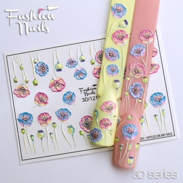 Fashion Nails Nail Wraps 3D  121