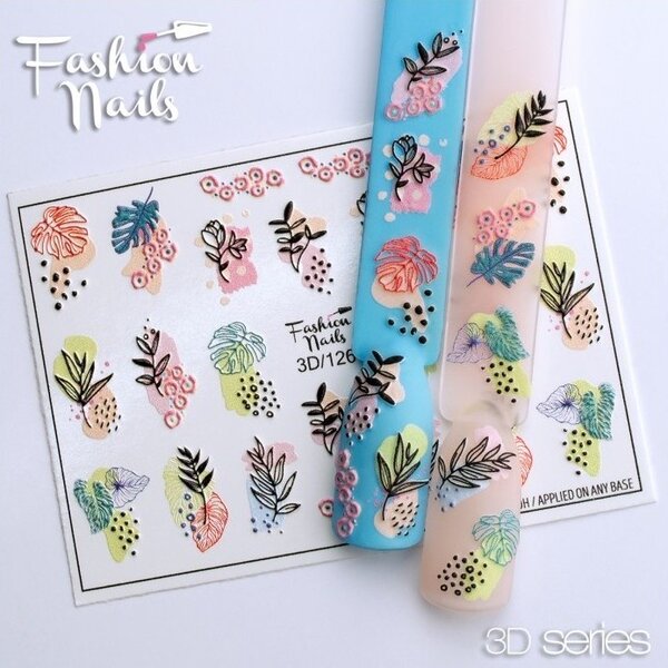 Fashion Nails Nail Wraps 3D  126