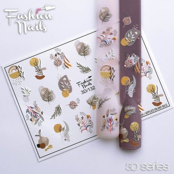 Fashion Nails Nail Wraps 3D 132