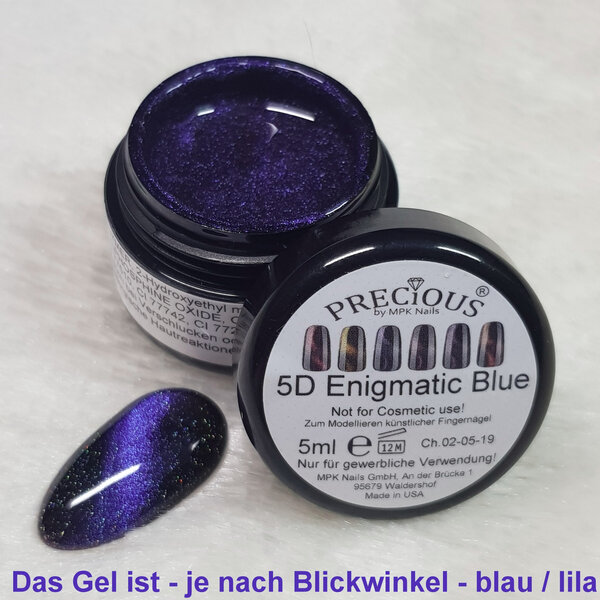 5D Cat Eye Farbgel Enigmatic Blue semi-opak