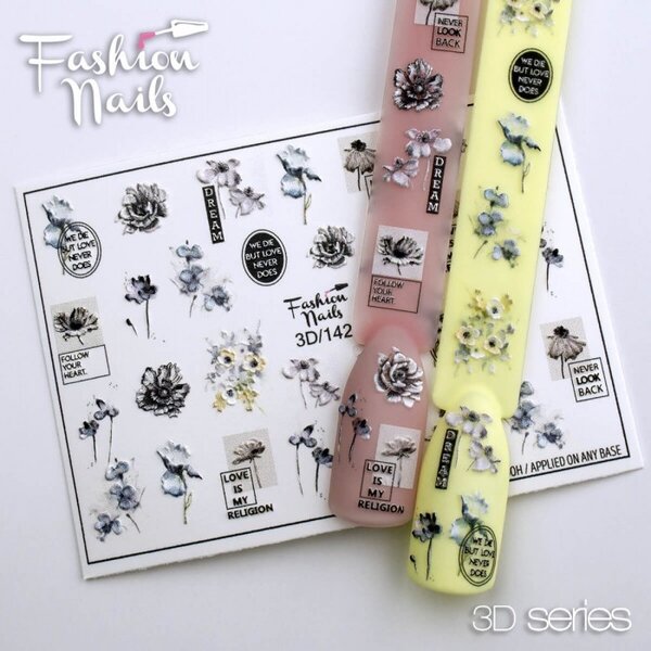 Fashion Nails Nail Wraps 3D 142