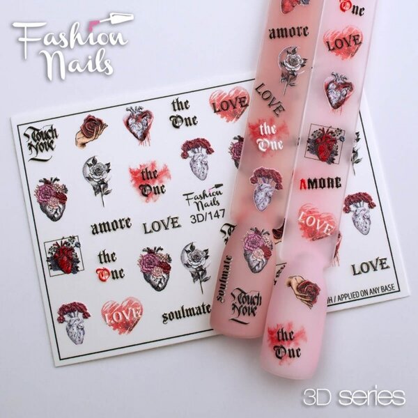 Fashion Nails Nail Wraps 3D 147