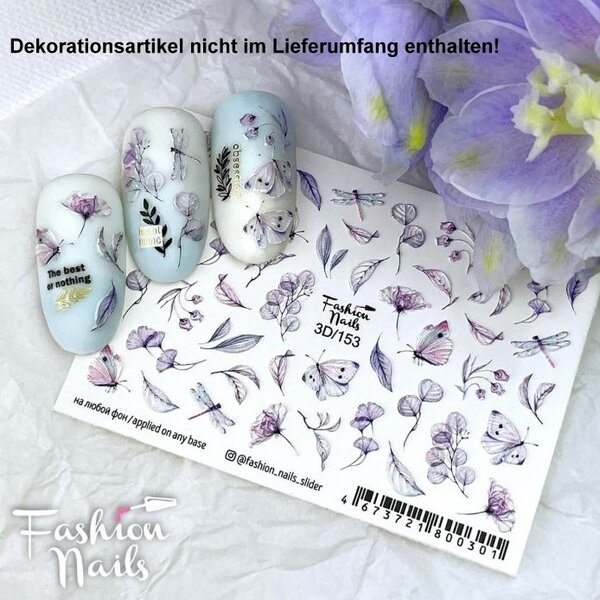 Fashion Nails Nail Wraps 3D 153