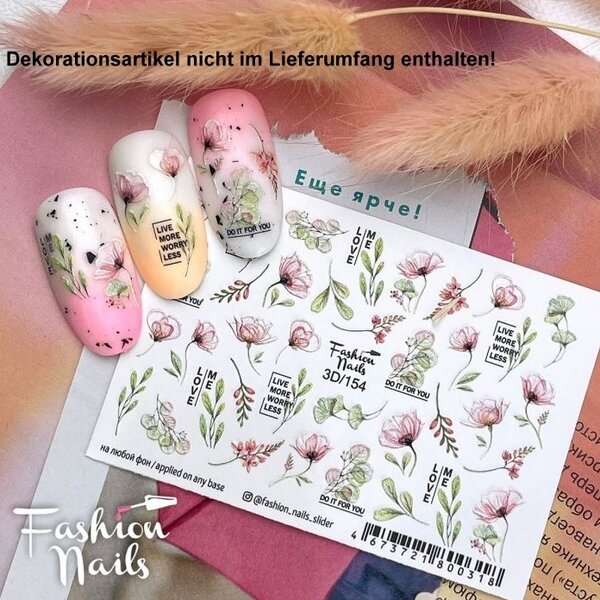 Fashion Nails Nail Wraps 3D 154