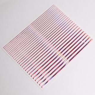 Metallic Nail Sticker Stripes holo pink