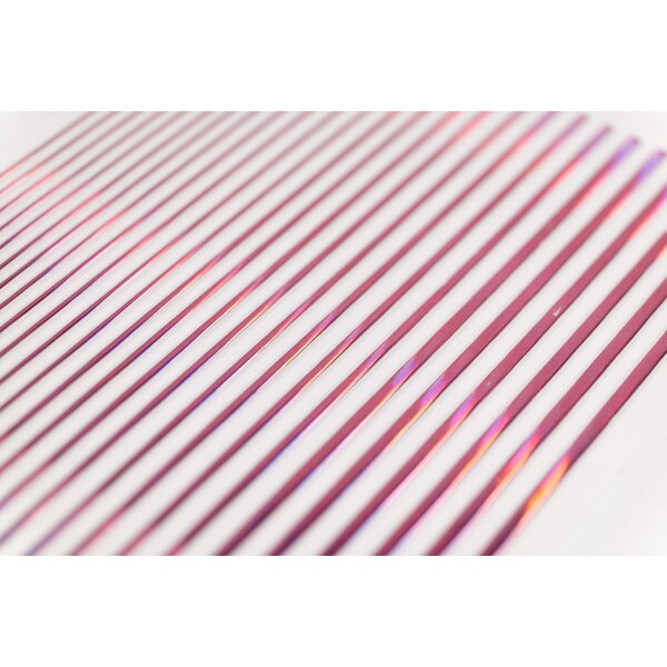 Metallic Nail Sticker Stripes holo pink
