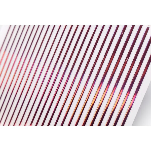 Metallic Nail Sticker Stripes holo pink